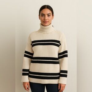 Striped Black and White Women's Sweater H&M